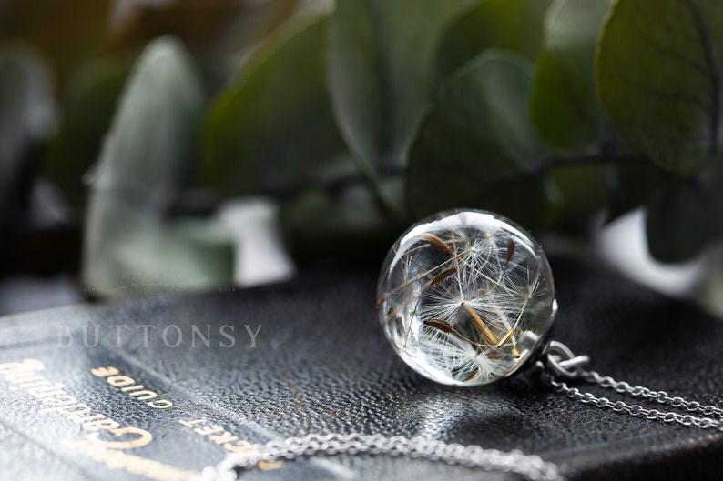 Dandelion Necklace / Dandelion Orb / Dandelion Seed Necklace / Dandelion Necklace / Resin Necklace / Dandelion Jewelry / Resin No personalisation