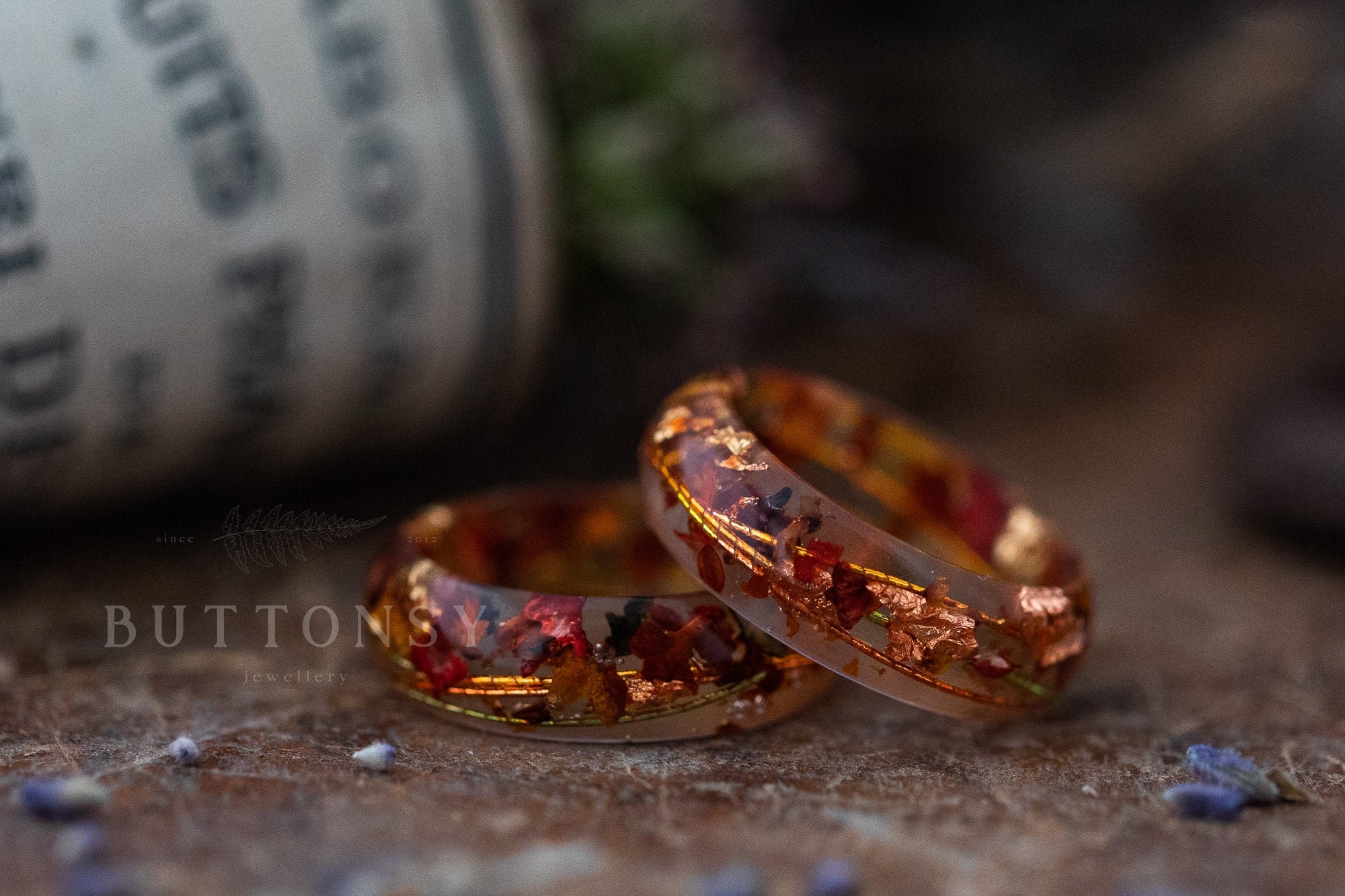 Autumn Ring Fall Leaves Ring Four Seasons Botanical Etsy