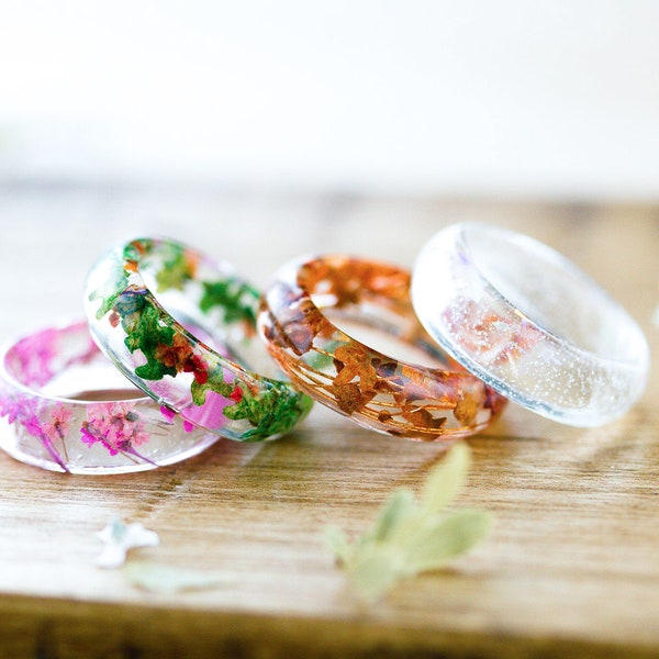 Flower Resin Jewelry Etsy