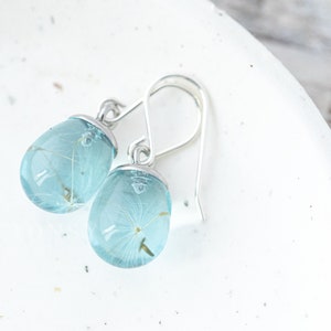 Dandelion Wish Earrings / Water Droplet / Dandelion Earrings ...