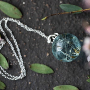 Dandelion Wish Necklace / Water Drop / Dandelion Orb / Dandelion Seed Necklace / Dandelion Necklace / Resin Necklace / Dandelion Jewelry image 3