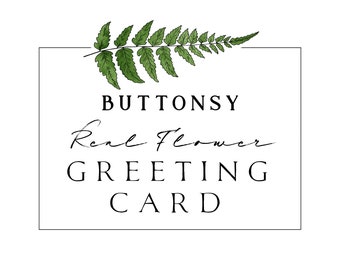 Personalised Gift / Greeting Card / Note / Handmade Real Flower Card / Kraft Card / Have your gift sent direct / Gifts for Her / Card