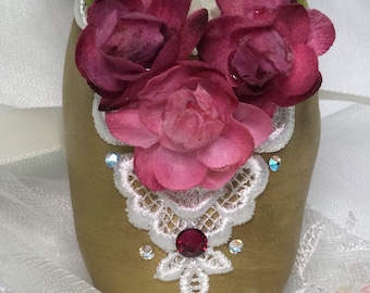 Victorian Nutcracker Party guest decorated pointe shoe. Clara. Nutcracker Ballet/Gift/Decor. Ready to Ship!