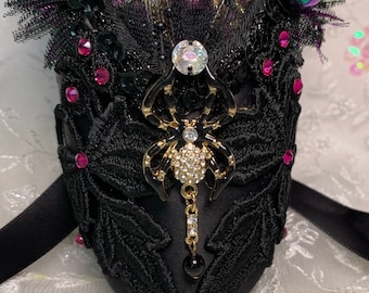 Carabosse themed decorated pointe shoe. Sleeping Beauty Ballet. One of a kind ballet gifts. Ready to ship.