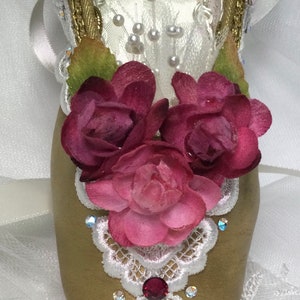 Nutcracker Clara decorated pointe shoe. Nutcracker Party guest. Nutcracker Ballet. Nutcracker gifts. Ballet Gifts. Ready to Ship!