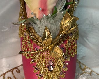 Waltz of the Flowers decorated pointe shoe. Nutcracker Ballet gifts. Ballet Decor. Pointe shoe art. Ready to ship!