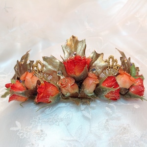 Orange and gold Kitri  headpiece. Don Quixote. Paquita headpiece. Walpurgisnacht. Laurencia. Autumn Fairy Headpiece. READY TO SHIP.