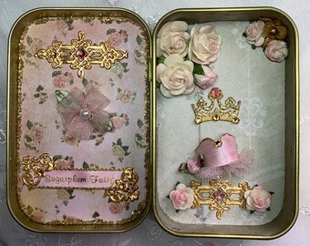 Sugarplum Fairy decorated tin. Ready to Ship! Nutcracker Ballet. Nutcracker Gifts. Stocking Stuffers. Ballet Decor.