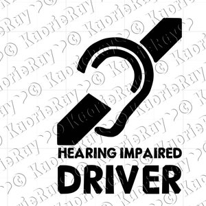 Hearing Impaired Vinyl Car Laptop Window Wall Decal | Multiple Patterns ...