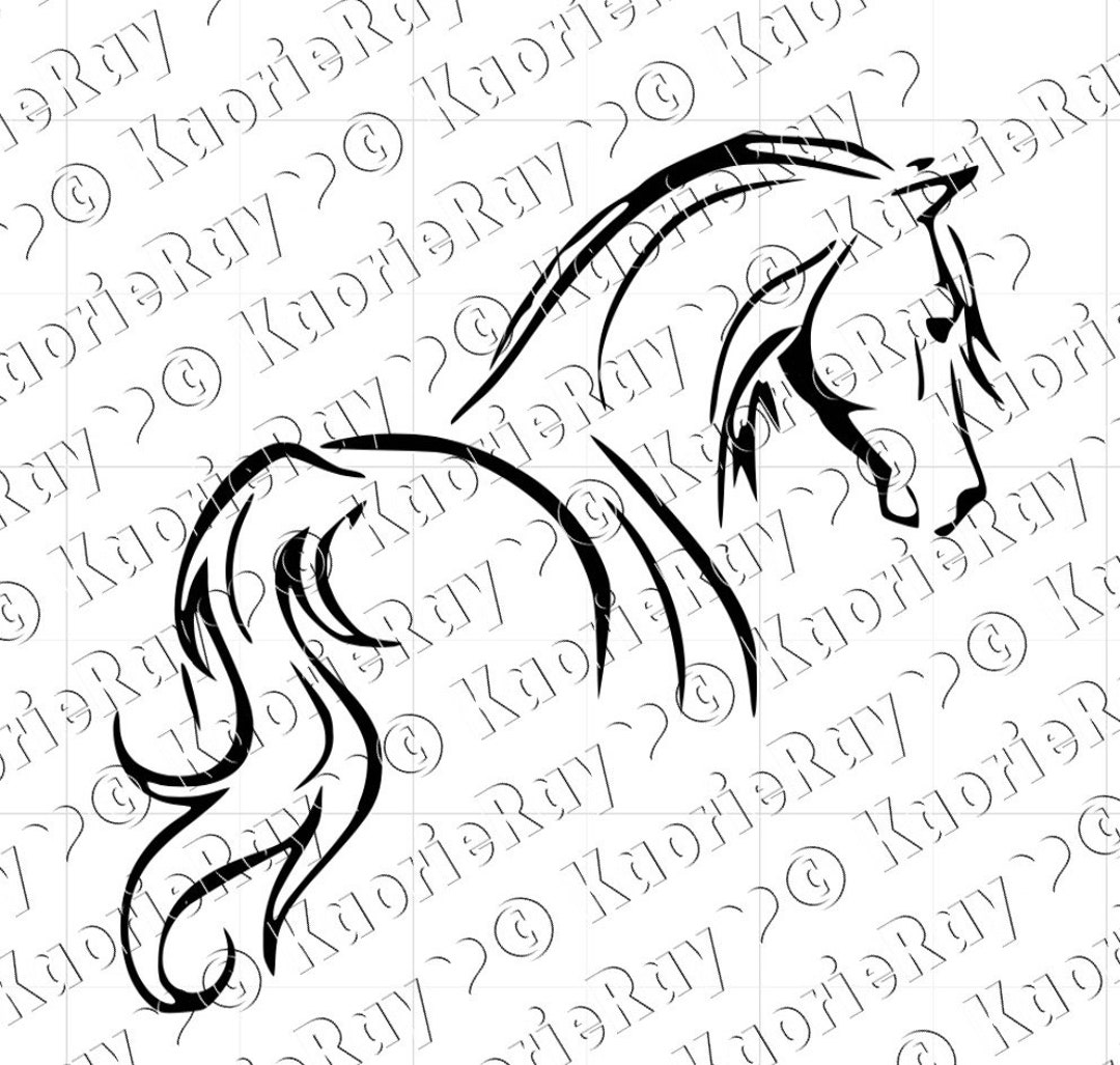 Horse Vinyl Car Laptop Window Wall Decal Multiple Patterns Etsy
