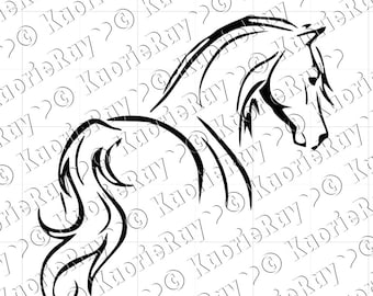 Horse Vinyl Car Laptop Window Wall Decal | Multiple patterns