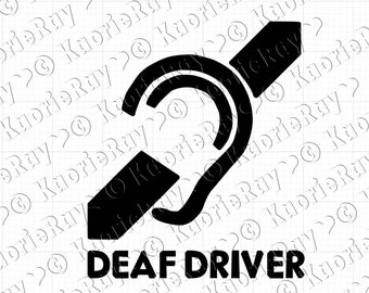 Hearing impaired Vinyl Car Laptop Window Wall Decal | Multiple patterns