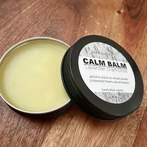 Calm balm lavender  infused herbal salve herbal infused skin ointment organic natural Skincare 1 oz 2 oz