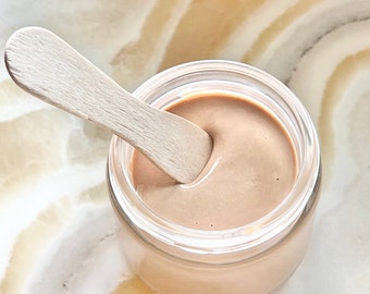 Whipped honey pink clay rosehip skin mask  face sustainable wild harvested 2 oz.