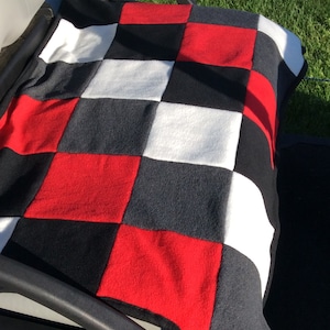 Golf Cart Seat Cover Blanket,Reversible to Black,Black,Red,Gray,White,Patchwork,Mother,Sister,Dad,Brother,Golf Gif