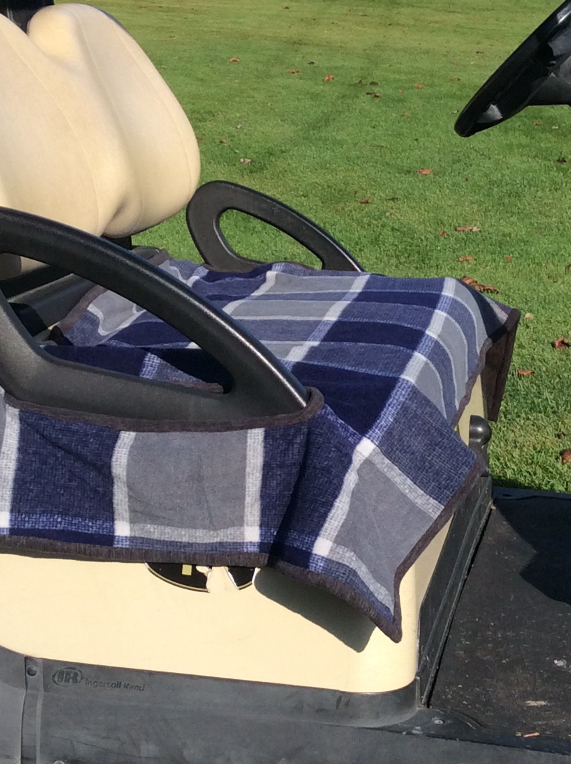 Golf Cart Seat Blanket CoverBlue & Gray PlaidReversible to Etsy