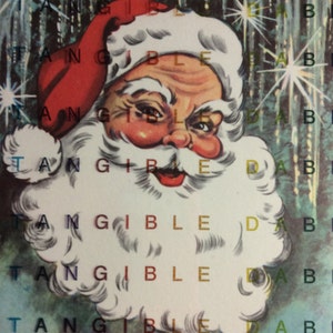 VINTAGE Santa Claus gezicht digitale afbeelding scrapbook afdrukken gratis verzending Vintage Santa Merry Christmas Season de groeten, retro vakantie