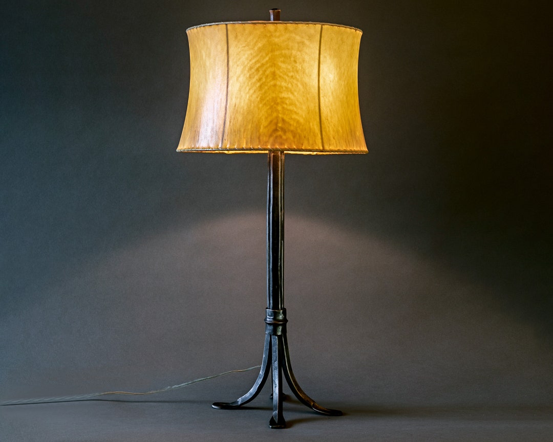 Collared Sheave Table Lamp Hand Forged - Etsy