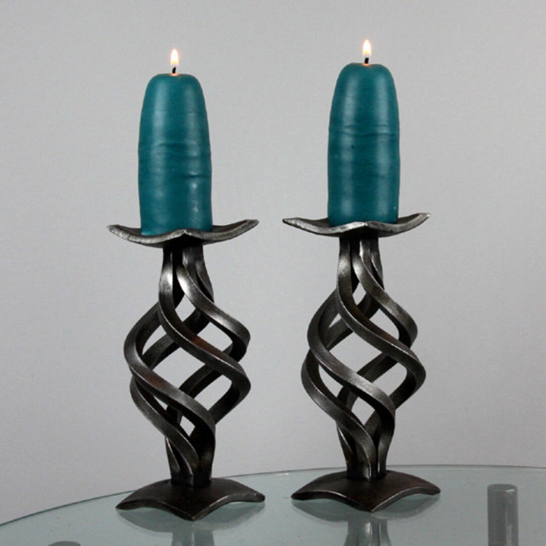 Swirl Candlesticks Hand Christopher Thomson Etsy