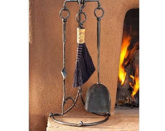 3 Tool Fireplace Set | Hand Forged | Recycled Steel