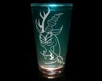 Discord Devious Face - Pint Glass