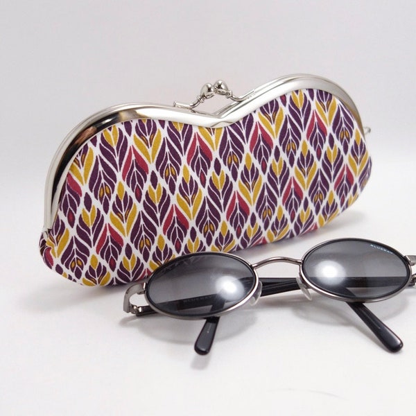 Étui à lunettes à grand fermoir, pochette matelassée pour lunettes de vue ou de soleil