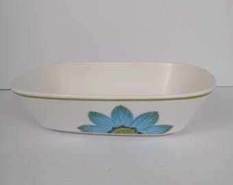 Vintage Noritake Progression China Up-Sa Daisy Vegetable Dish Oblong Mid Century