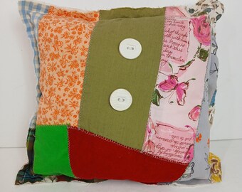 Handmade Patchwork Quilt Pillow Farmhouse Decor