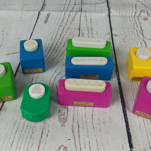 Vintage Craft Paper Punches Lot of 8 Borders Bears Butterfly Flower Cloud Scrapbooking