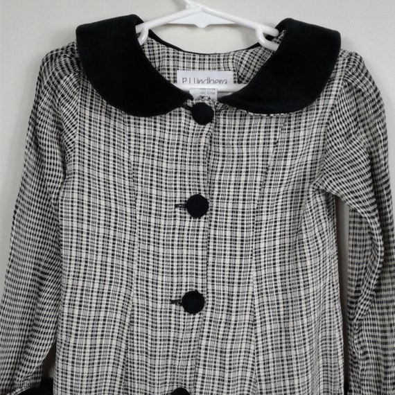 Vintage PJ Lindberg Little Girls Checkered Dress … - image 2