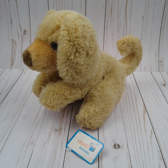 Vintage Trudy Toy Company Plush Stuffed Dog 1980 W tag Etsy