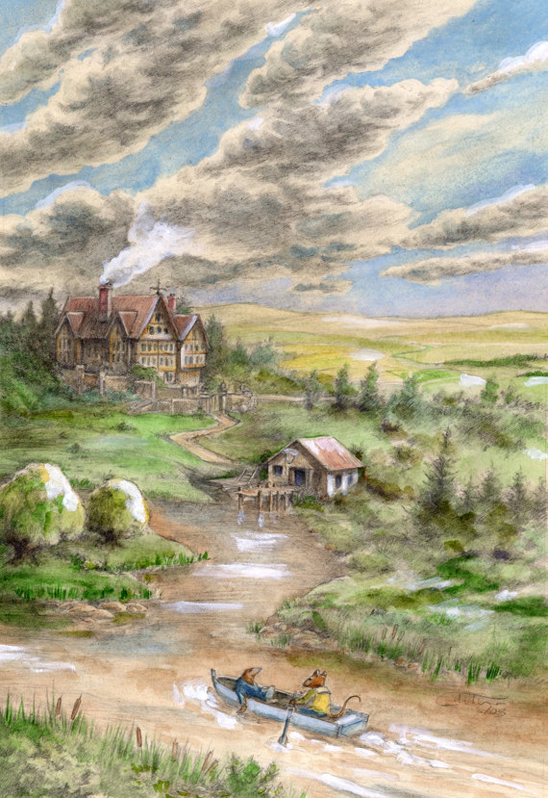 Prints From the Wind in the Willows Cover Image, the River Running - Etsy