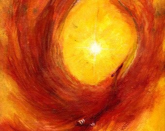 Impresión de pájaro sol