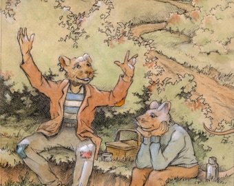 Impresión: “El viento en los sauces” – capítulo 9, “Todos caminantes”