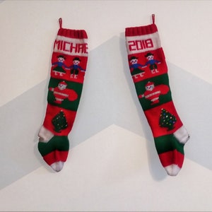 Hand-Knit, Customizable Christmas Stocking