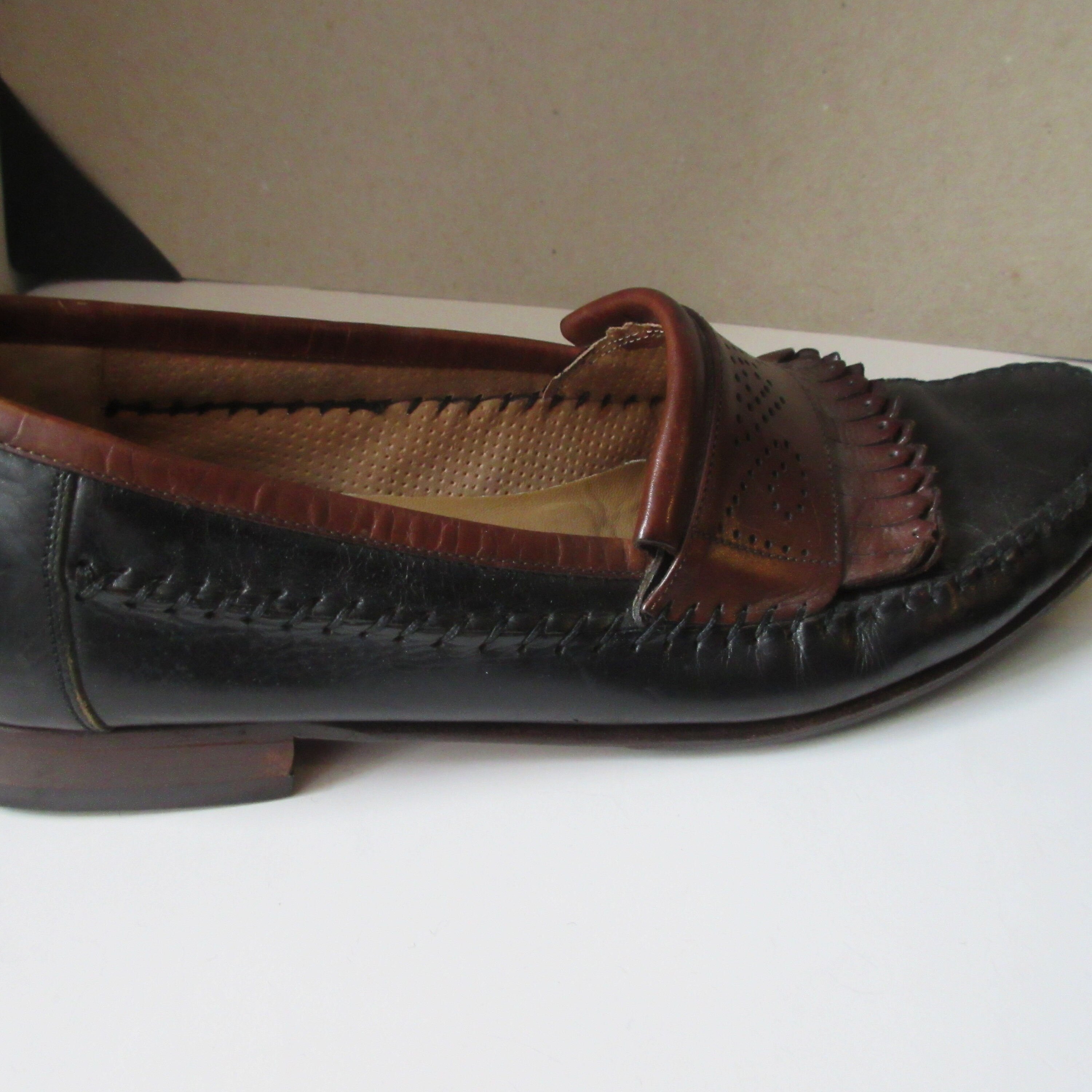 Vintage Bruno Magli Brown Leather Hand crafted Loafers Unique Design Size 10.5 M Tazio Slip-On Loafer – Bruno Magli main image 2