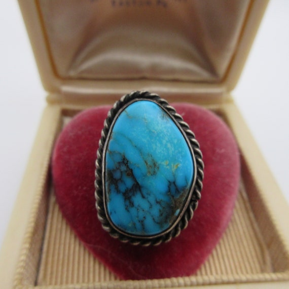 Vintage Southwestern Old Pawn Turquoise Silver Na… - image 4