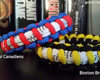 Hockey Skate Lace Bracelet, custom hockey team bracelets.