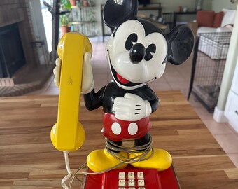 Mickey Mouse Push-Button Telephone, FREE SHIPPING