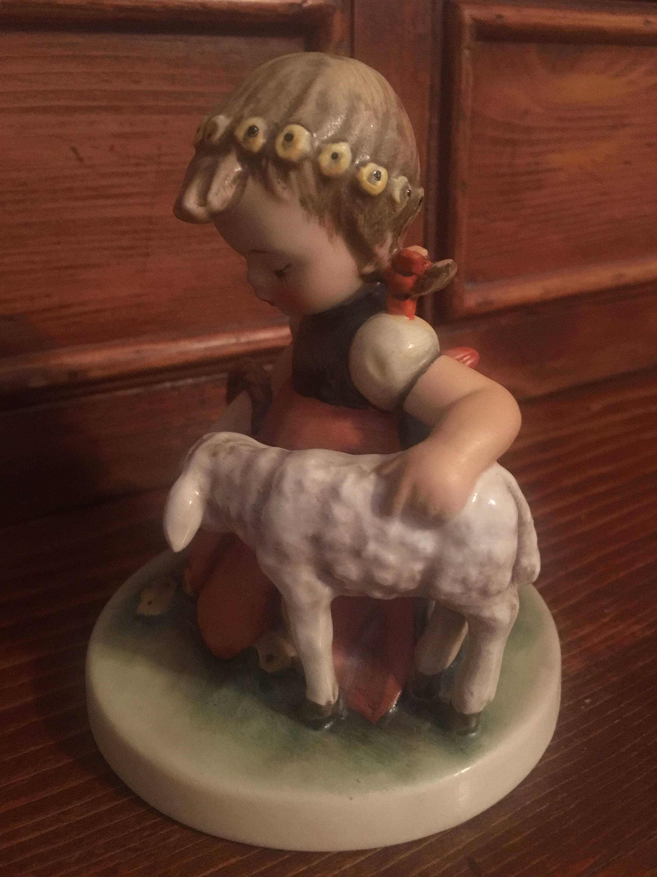 Hummel Figurine, Goebel, My Favorite Pet, Girl with Lamb, 361, 1960
