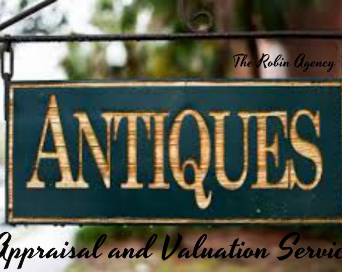 Featured listing image: Appraisal and Valuation Service for Antiques and Vintage ~ Remote, Online Service, Virtual ~ USPAP Certified Appraiser and Estate Sales.