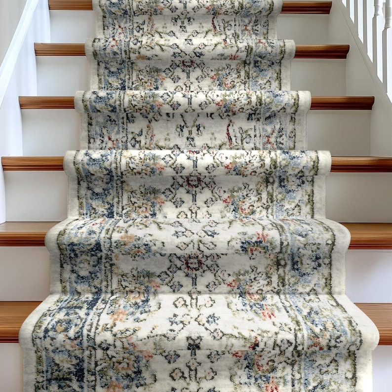 Riser Rug CUSTOM LENGH Runner Rug - Elysium Ivory 26 Inch Wide Heritage-inspired ...