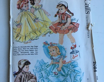 McCall’s 2084 Chubby Doll 14-15” Wardrobe - Uncut “FF”