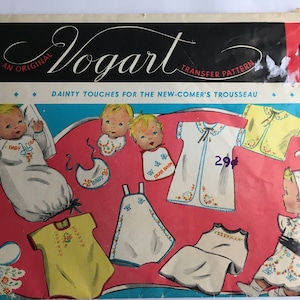 Vintage Vogart 651 EmbroideryTransfer - Baby Clothing Accents