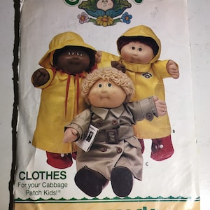 Butterick 3152/354 Cabbage Patch Kids Rainwear- Cut w/transfer