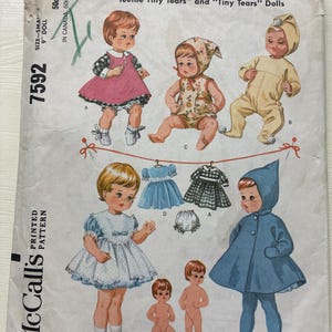 McCall’s 7592 Tiny Tears Teenie Weenie Tiny Tears 9”Doll Pattern