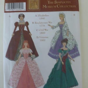 Vintage Simplicity 9521 11-1/2" - Museum Collection Doll Clothes Pattern - OOP