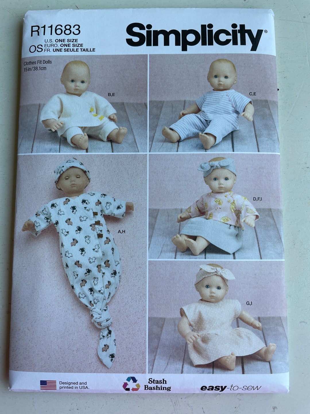 Simplicity Pattern R11878 Simplicity 9727/R11683 Baby Doll Clothes Pattern FF 15 - Etsy