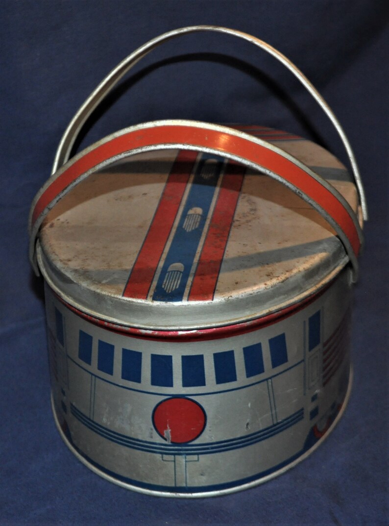 Burlington Zephyr Railroad Train Metal Tin Lunchbox Vintage 1930's