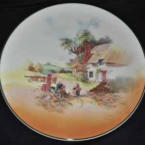 RUSTIC ENGLAND Large Charger or Round Serving Platter Royal Doulton  England (D6297) c. 1930-1960 EUC